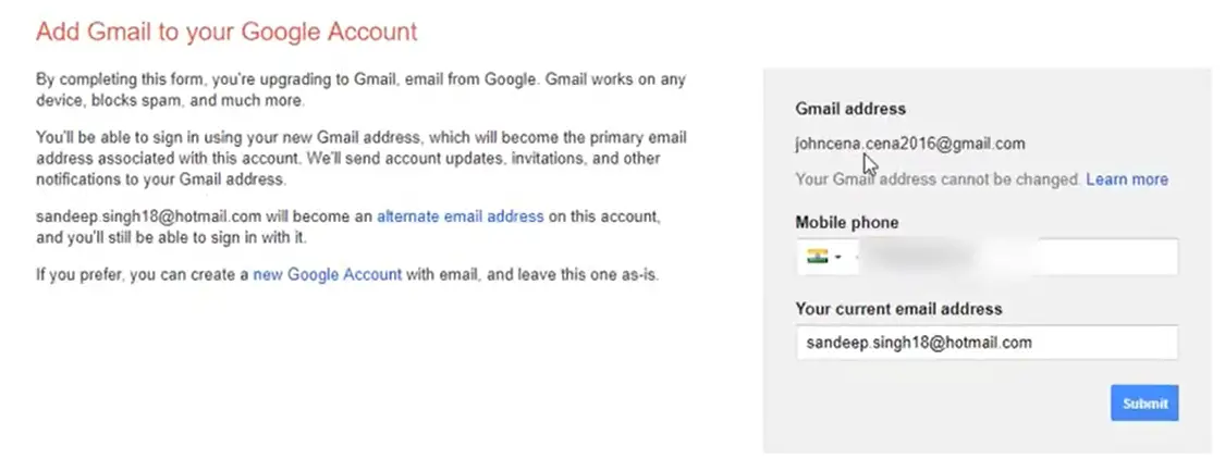 Reactivating your Gmail Account