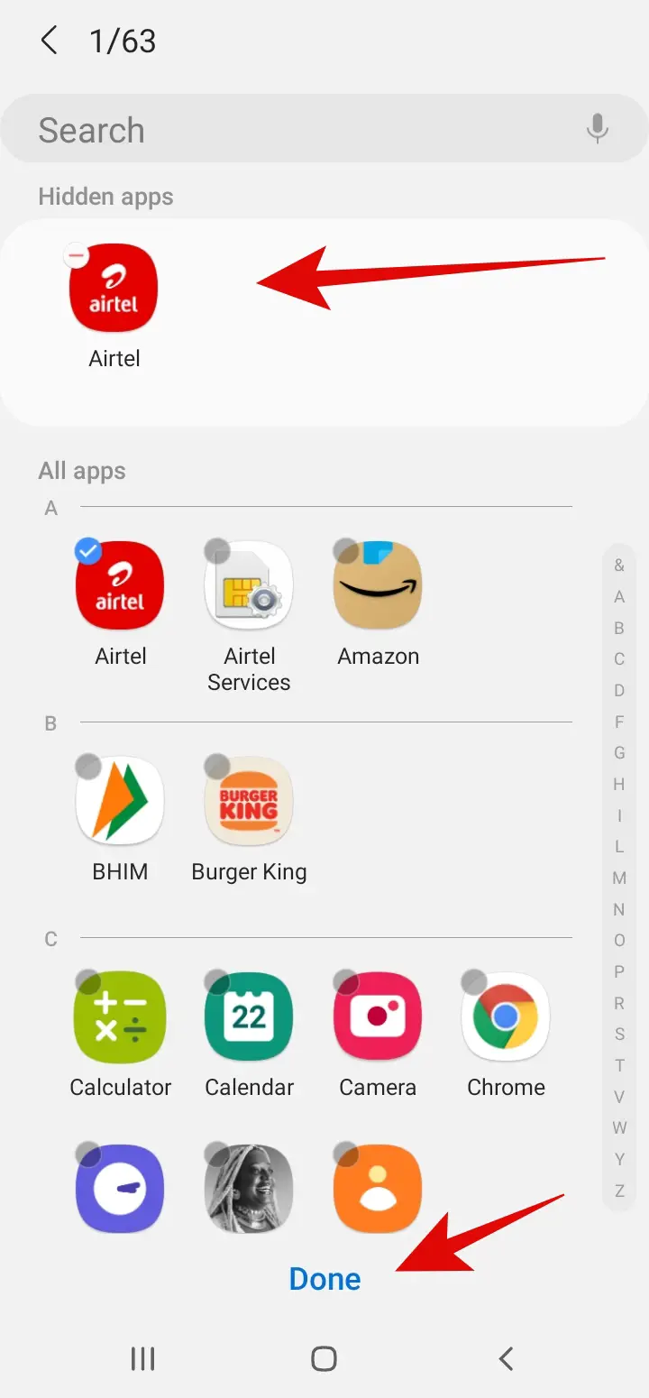 hidden apps on android