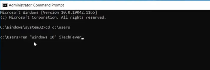 Change User Name Folder