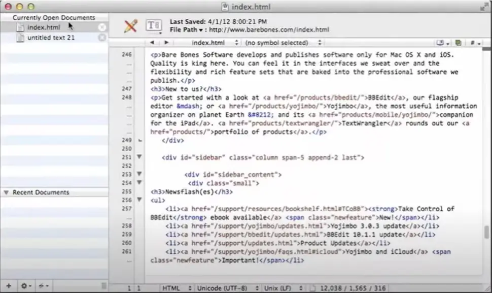 BBEdit Text Editors for Mac