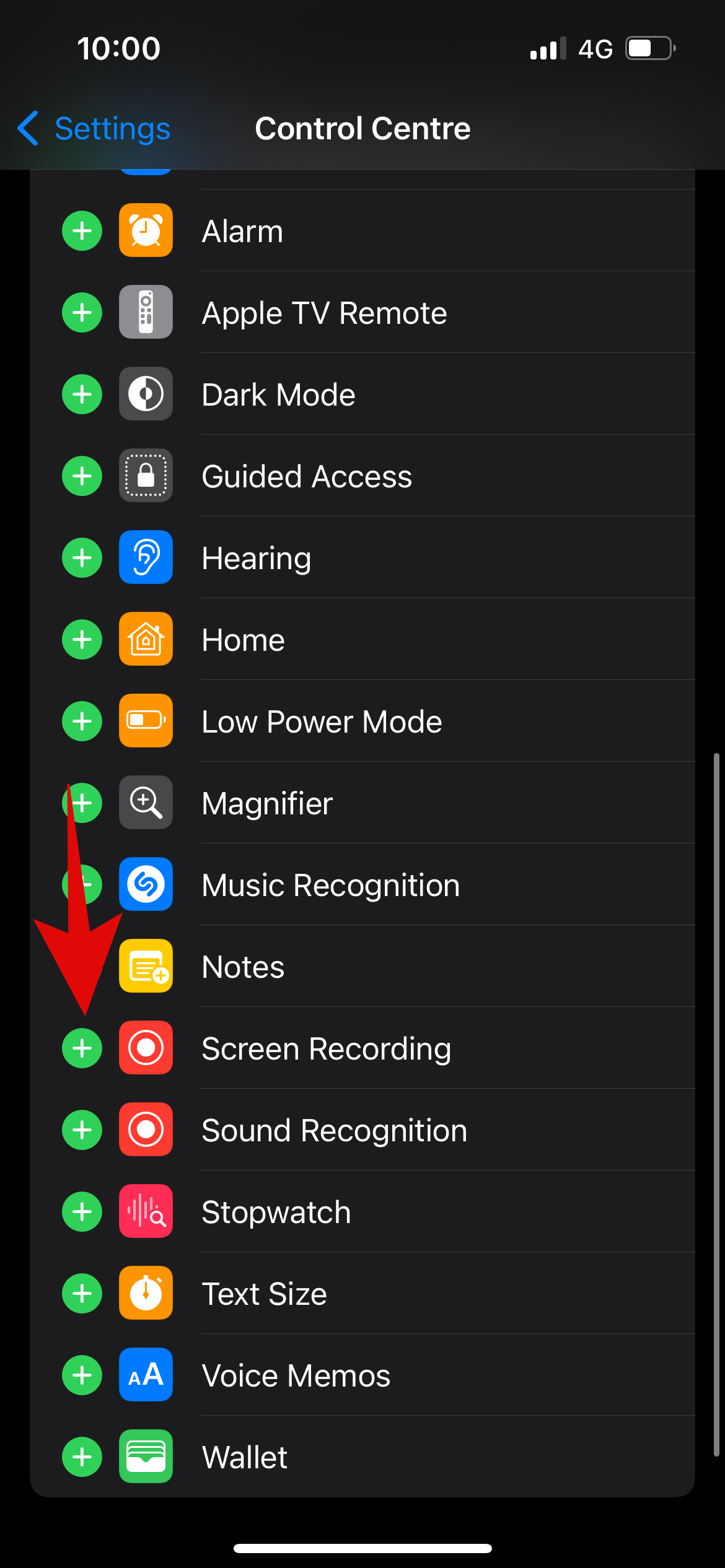 iphone 13 control centre