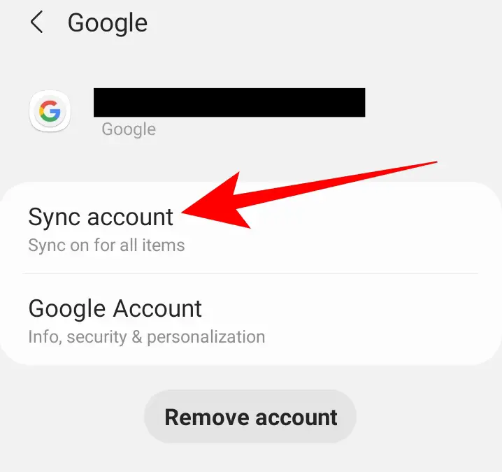 sync account