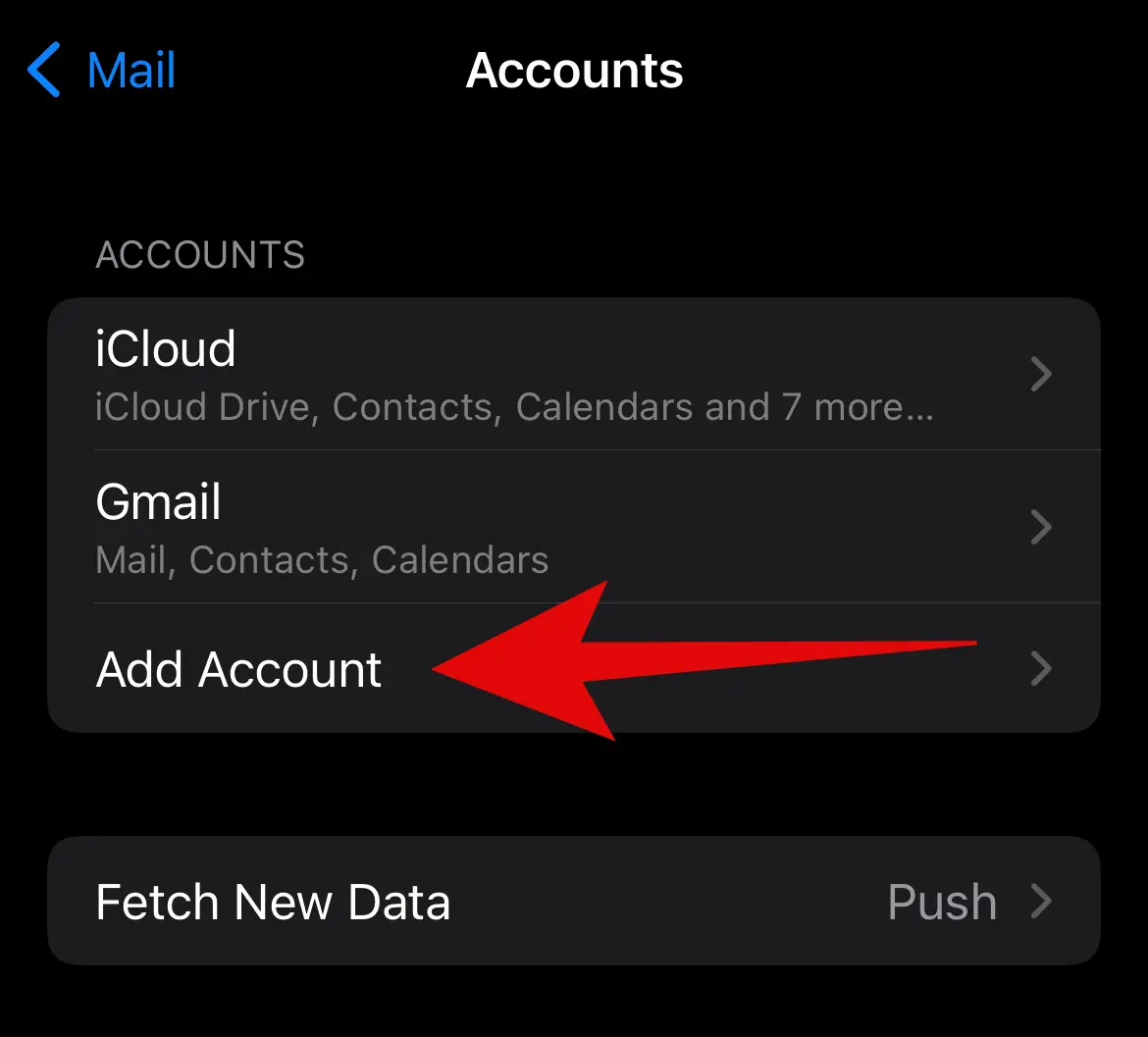 add email account to iphone