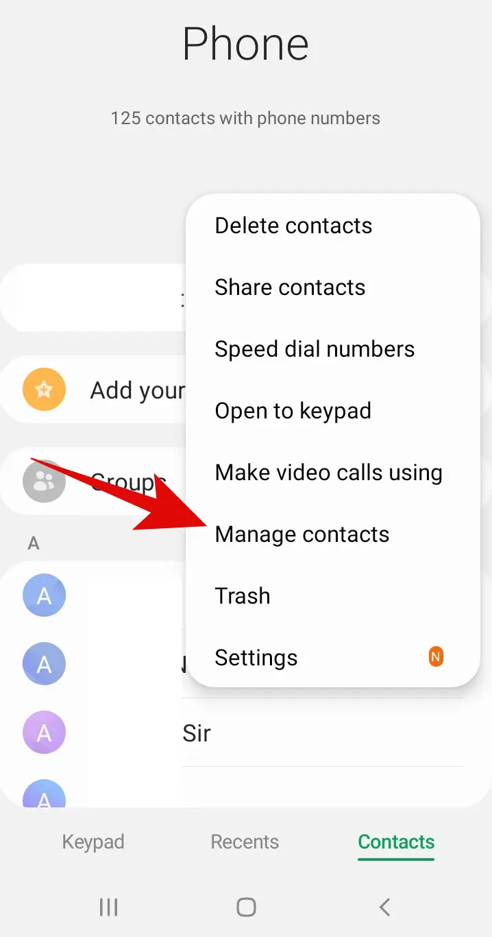 manage Contacts 