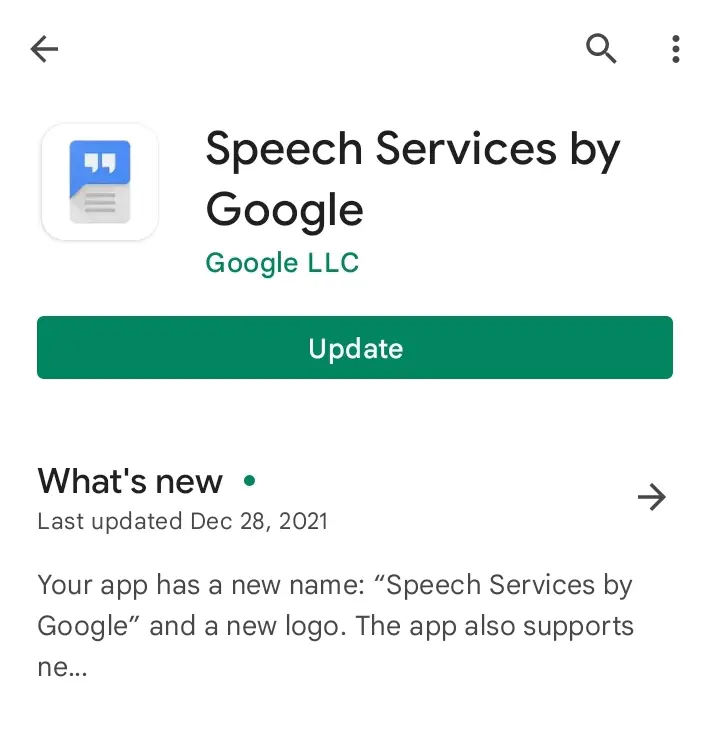 stop speech services by google
