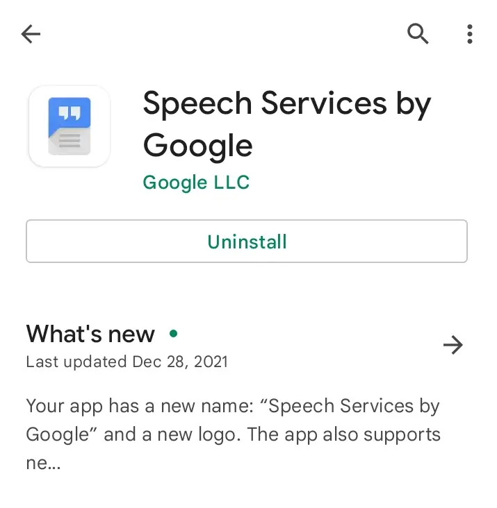 speech services by google