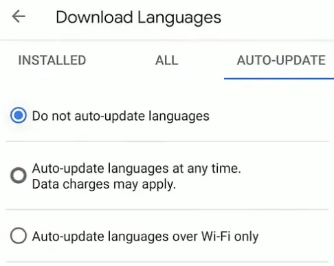 do not auto update languages