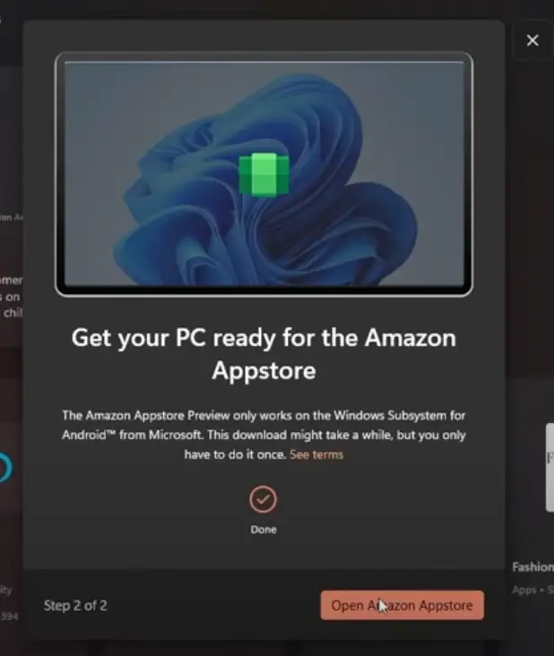 Install Amazon app store