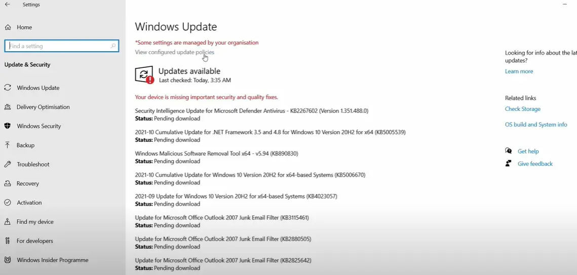 windows updates