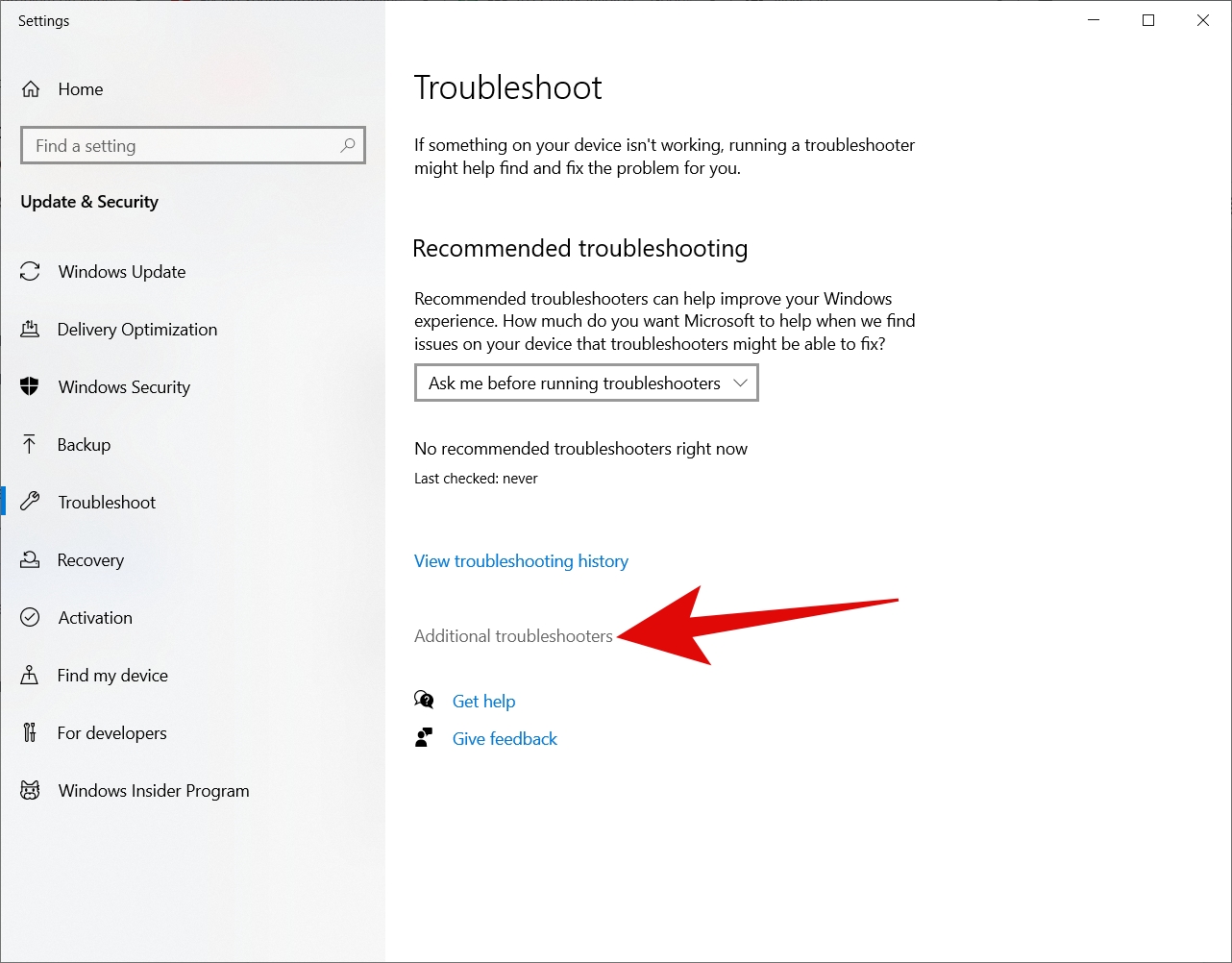 windows troubleshooter