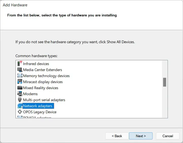 Adding Legacy Hardware