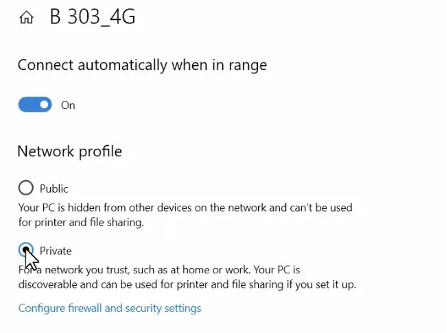 change network profile to fix your connection not private