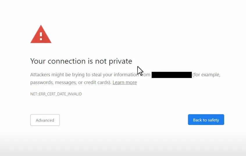 Fix Your Connection Is Not Private Issue
