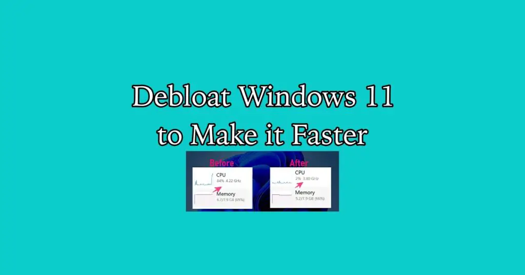 Cover: Debloat Your Windows 11
