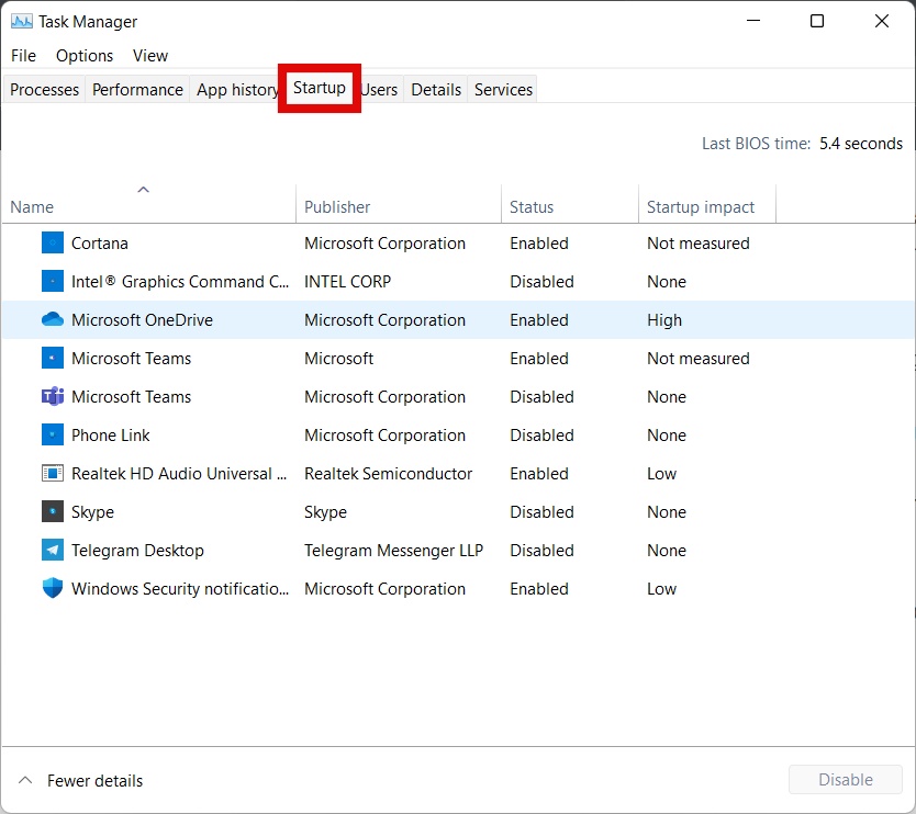 Disable Background Apps in Windows 11