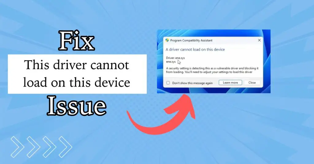 Cover: How to Fix A Driver Cannot Load on this Device on Windows 11