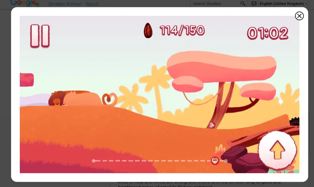 Google Doodle Games Pangolin Love