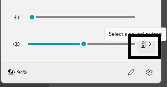 Select a sound output button to fix no sound output