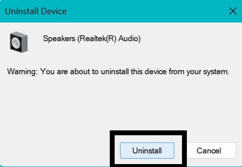 uninstall device