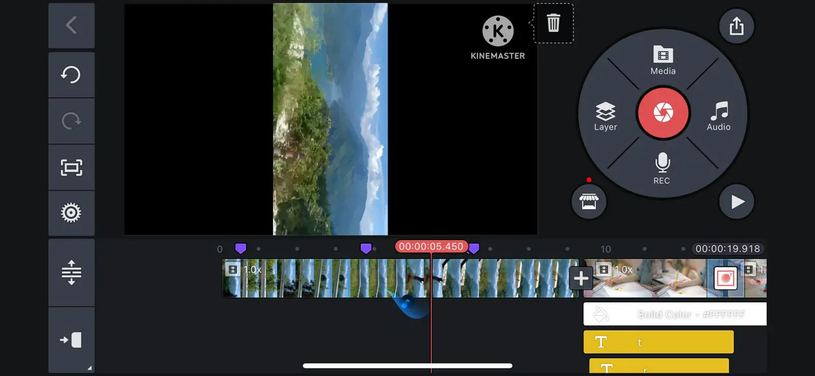 edit videos in iphone using kinemaster