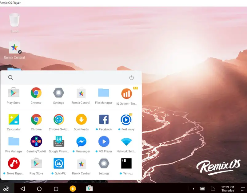 remix os emulation