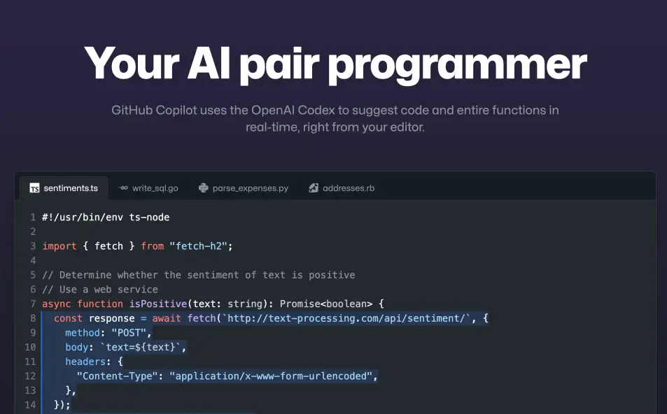 github copilot ai programmer