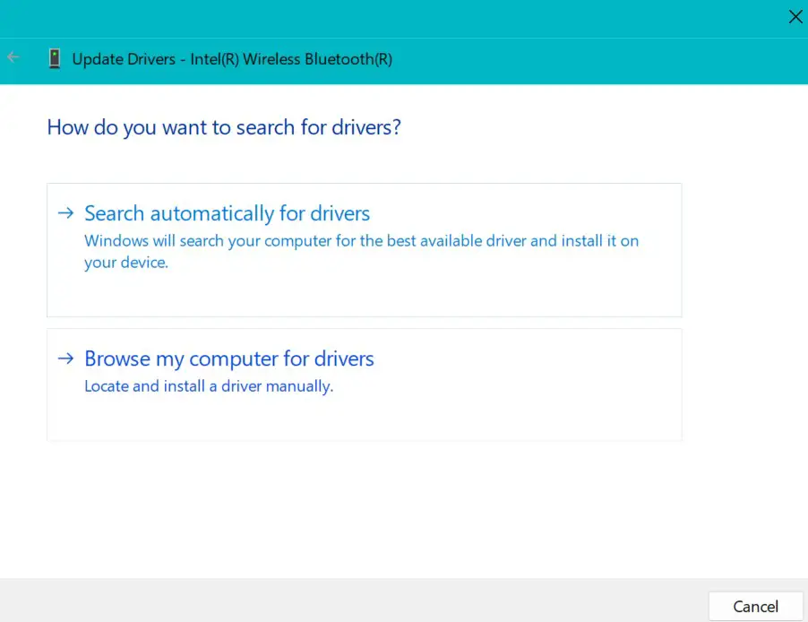 search automatically for drivers