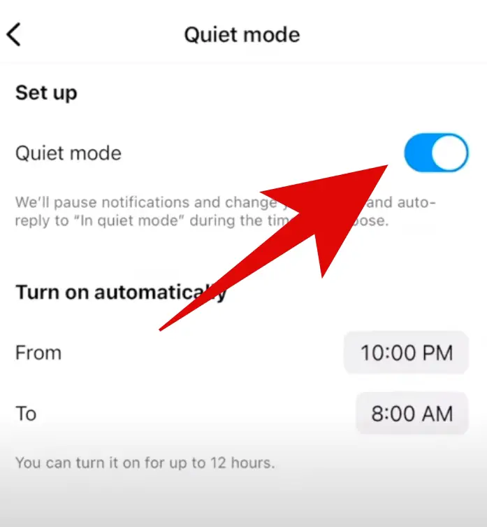 instagram quiet mode