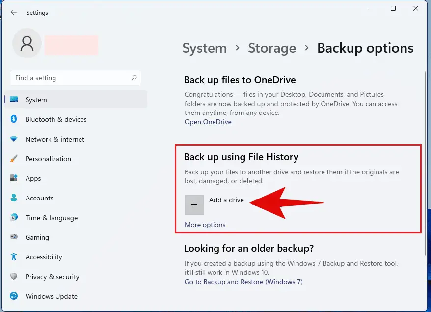 backup using file history