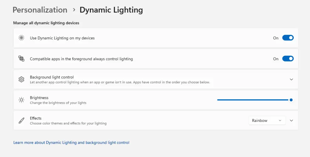 dynamic lighting