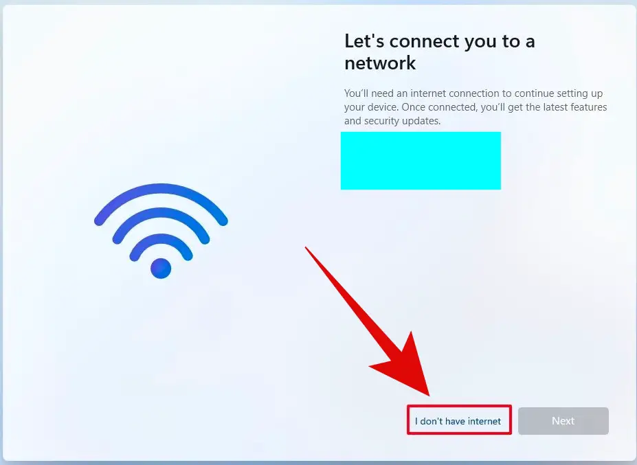 connect to WiFi during Windows 11 installation