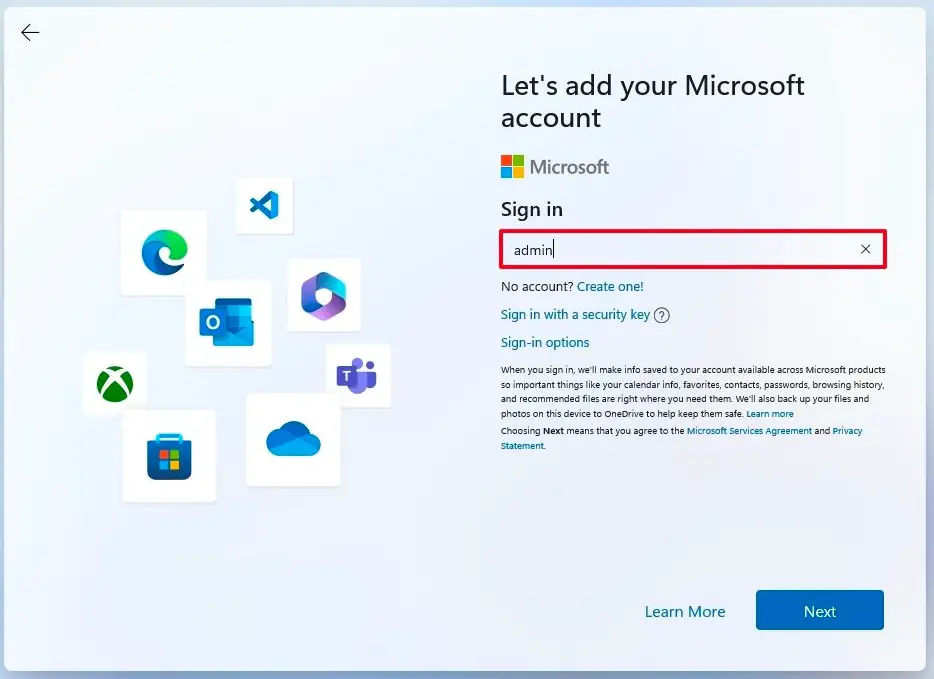 add microsoft account