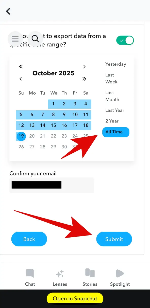 Download Your Snapchat Data